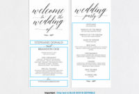 Wedding Program Template (126940) | Card Making | Design Intended For Wedding Agenda Templates