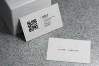 White Business Card Paper Mockup Template With Blank Space For Blank Business Card Template Psd