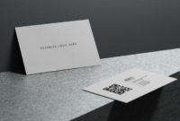 White Business Card Paper Mockup Template With Blank Space Inside Blank Business Card Template Psd