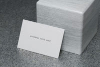 White Horizontal Business Card Paper Mockup Template With Intended For Free Blank Business Card Template Psd