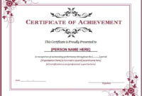Word Achievement Award Certificate | Award Certificates Intended For Simple Outstanding Performance Certificate Template