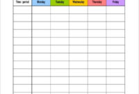 Workout Chart Templates 8+ Free Word, Excel, Pdf Inside Blank Workout Schedule Template
