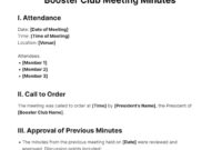 Booster Club Meeting Agenda Template