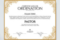 Ordination Certificate Template: A Formal Document For Religious Ceremonies