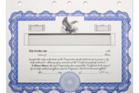 Corporate Bond Certificate Template