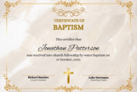 Baptism Certificate Template Download For Formal Use