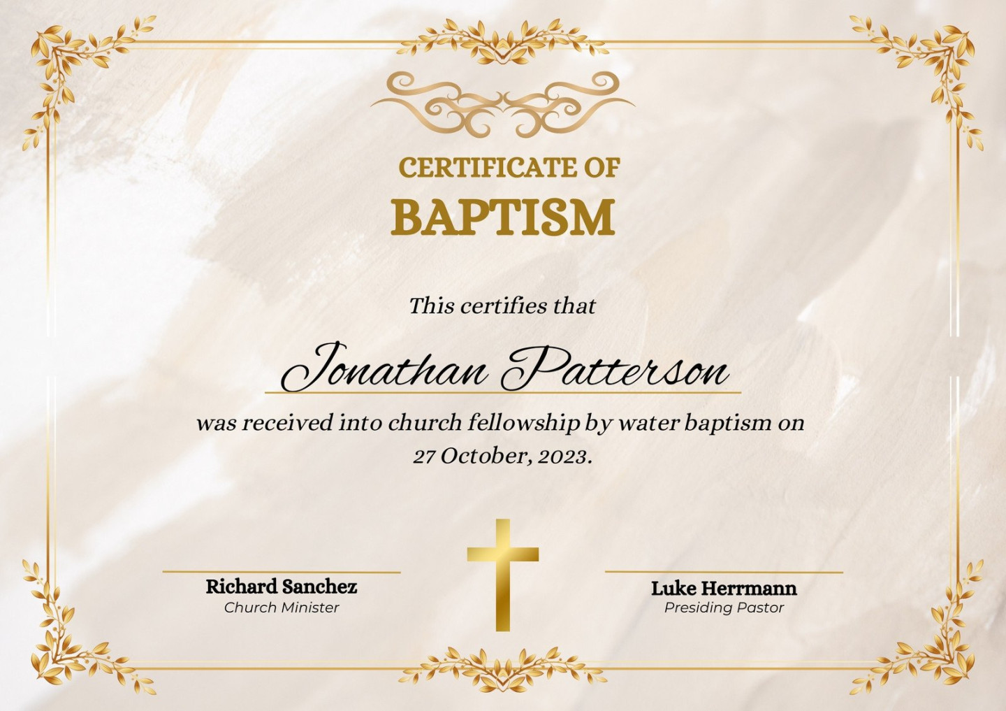 Customize + Baptismal Certificate Templates Online - Canva