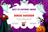 Halloween Achievement Certificate Template