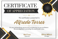 Certificate Of Appreciation Template: A Formal Document For Recognizing Achievement