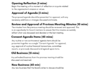 Nonprofit Board Meeting Agenda Template