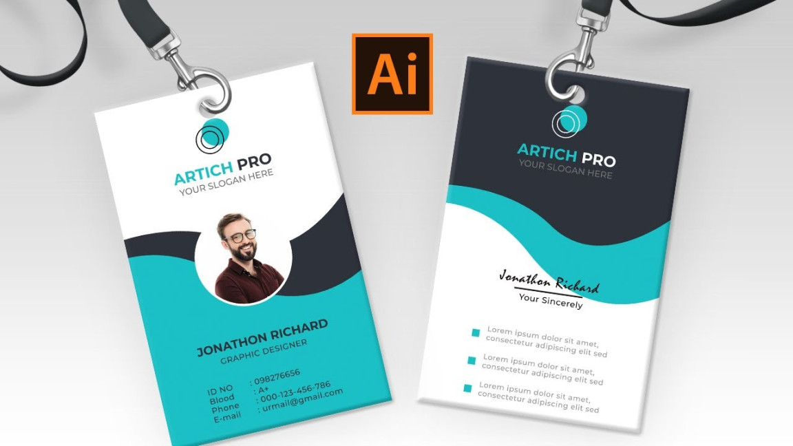 ID Card Design in Adobe Illustrator