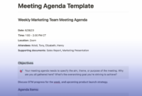 A Concise Agenda Template For Formal Meetings