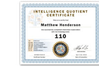 IQ Certificate Template: A Formal Document For Academic Achievement