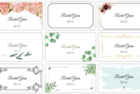 Elegant Table Name Card Template For Formal Events