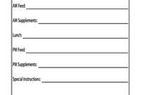 Equine Stall Card Template