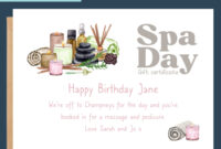 Spa Day Gift Certificate Template