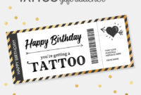 Tattoo Gift Certificate Template: A Formal Design For A Personalized Gift