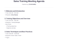 Vendor Meeting Agenda Template